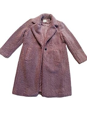 #23 LOFT ~ Plush Sherpa Lavender Long Coat w/Silky-Feel Lining and Pockets